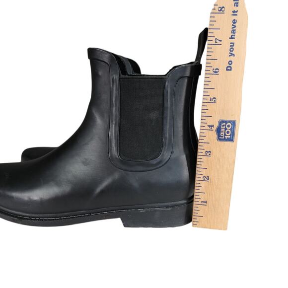 J‎ Crew Chelsea Ankle Boots sz 7 Womens Black Rain Booties Waterproof 7" Work - Picture 12 of 12